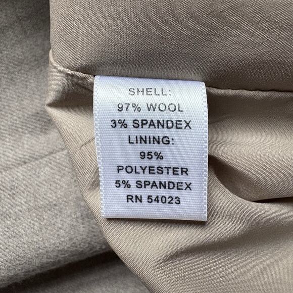 BANANA REPUBLIC Short Sleeve Wool Sheath Dress | Size 6 Neutral Beige Minimalist - Picture 12 of 15